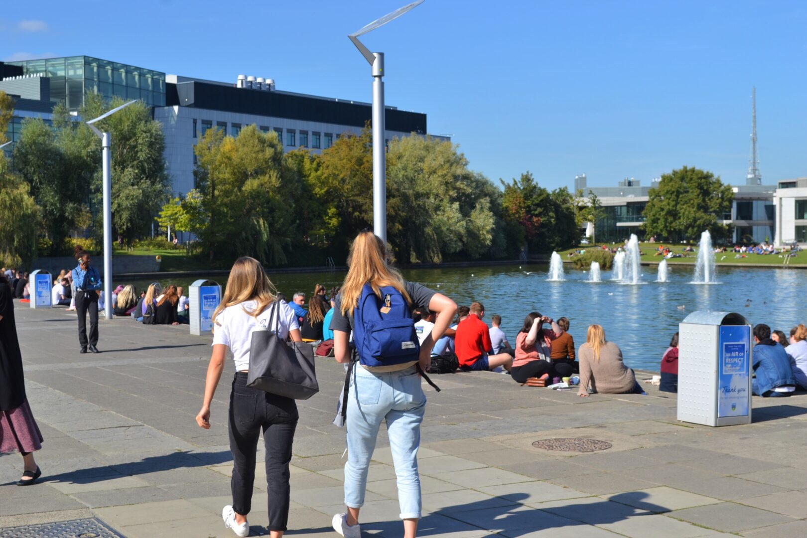 lake shot UCD Students