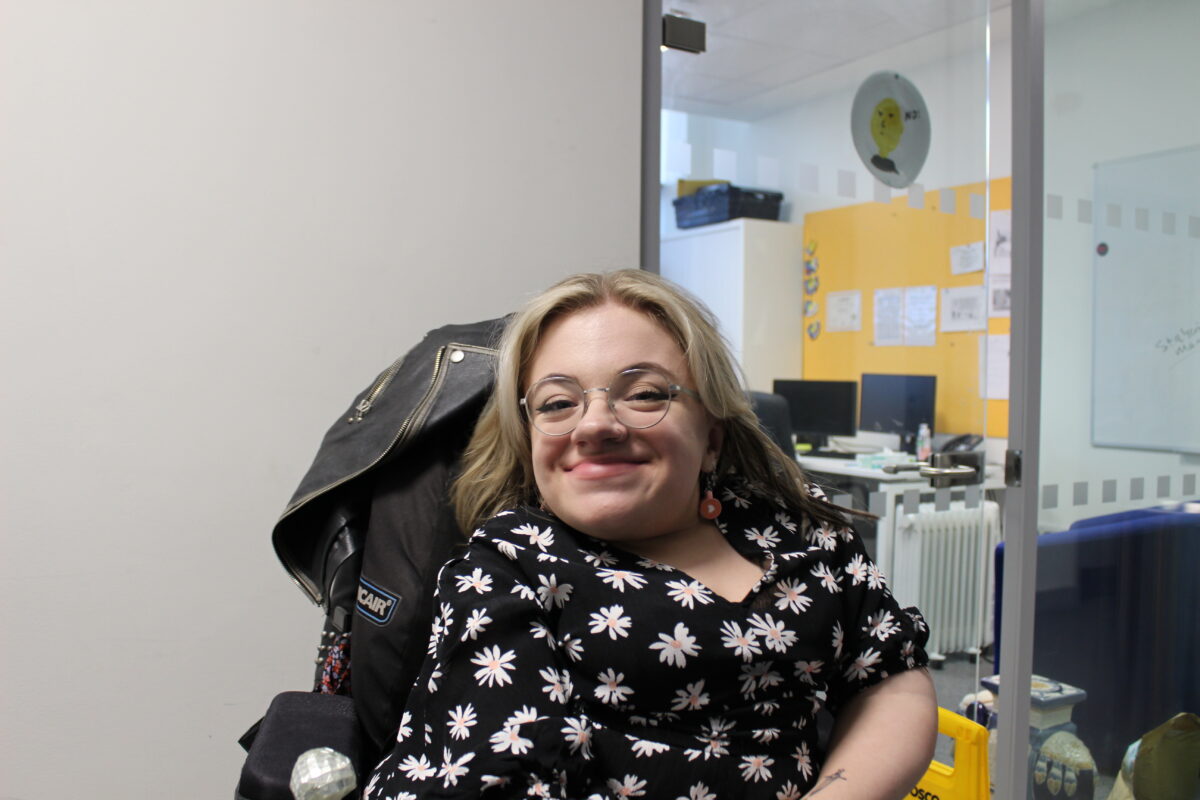 UCDSU Welfare Officer Jill Nelis in the UCDSU Office