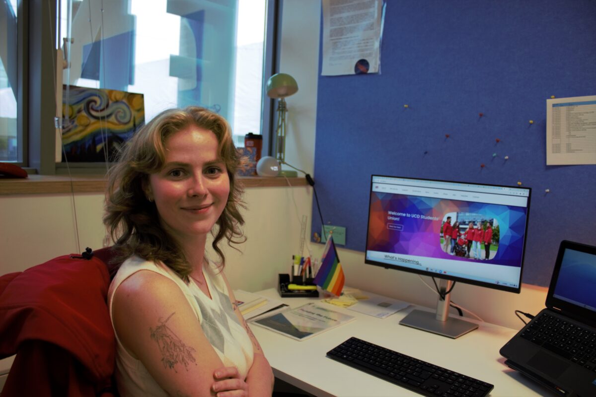 martha UCDSU in her office